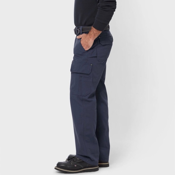 Men's DuluthFlex Fire Hose Ultimate Relaxed Fit Cargo Pants 42x32 Navy Blue - Picture 1 of 10